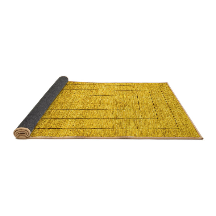 Sideview of Abstract Yellow Contemporary Rug, con380yw