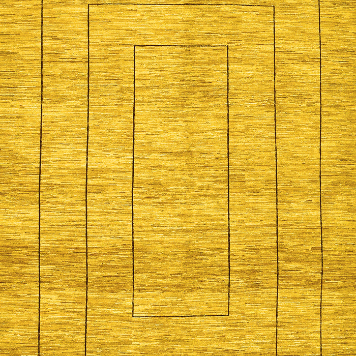 Machine Washable Abstract Yellow Contemporary Rug, wshcon380yw