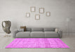 Machine Washable Abstract Purple Contemporary Area Rugs in a Living Room, wshcon380pur