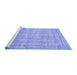 Sideview of Machine Washable Abstract Blue Contemporary Rug, wshcon380blu