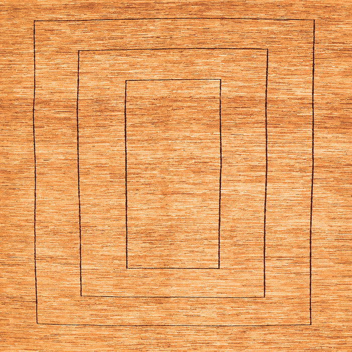 Serging Thickness of Abstract Orange Contemporary Rug, con380org