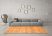 Machine Washable Abstract Orange Contemporary Area Rugs in a Living Room, wshcon380org