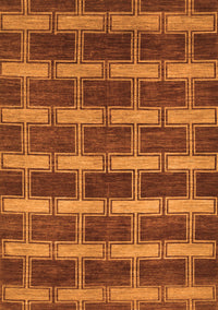 Abstract Orange Contemporary Rug, con381org