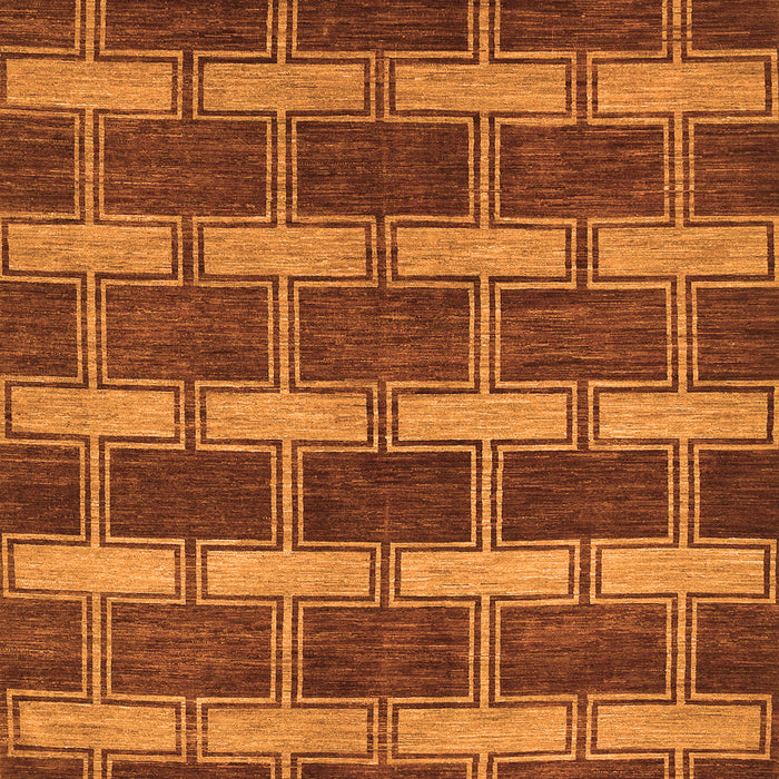 Abstract Orange Contemporary Rug, con381org