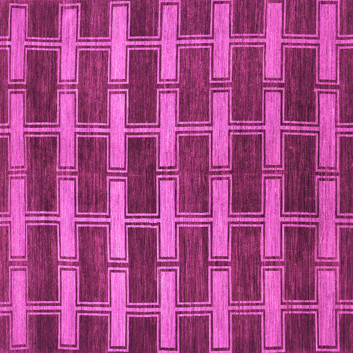 Square Machine Washable Abstract Pink Contemporary Rug, wshcon381pnk