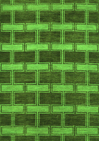 Abstract Green Contemporary Rug, con381grn