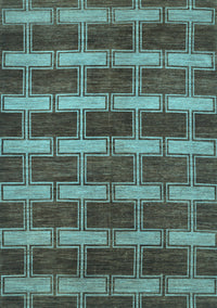 Abstract Light Blue Contemporary Rug, con381lblu