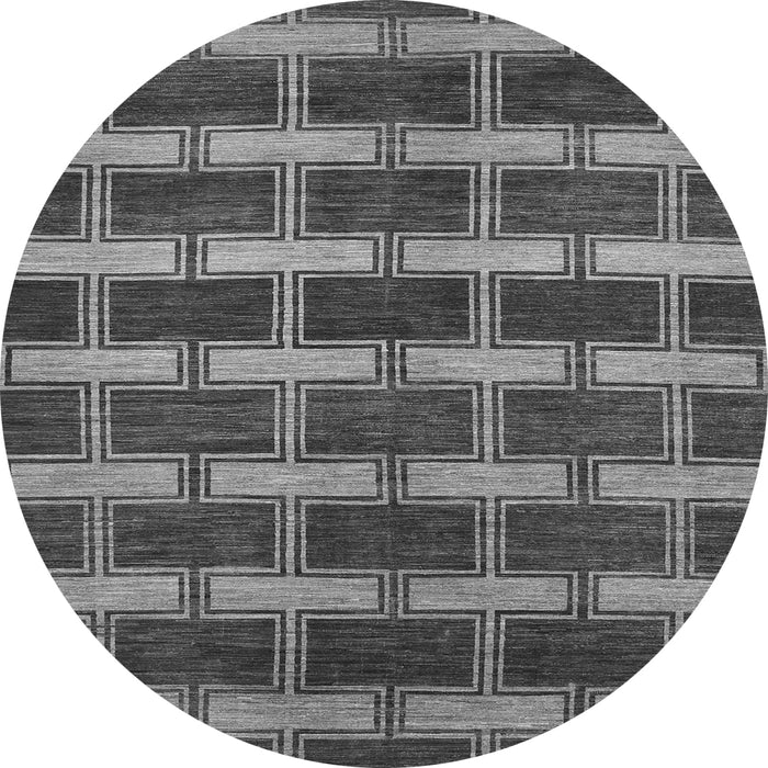 Square Abstract Gray Contemporary Rug, con381gry