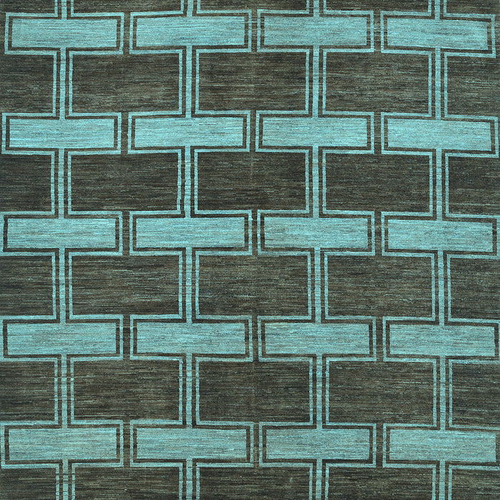Machine Washable Abstract Light Blue Contemporary Rug, wshcon381lblu