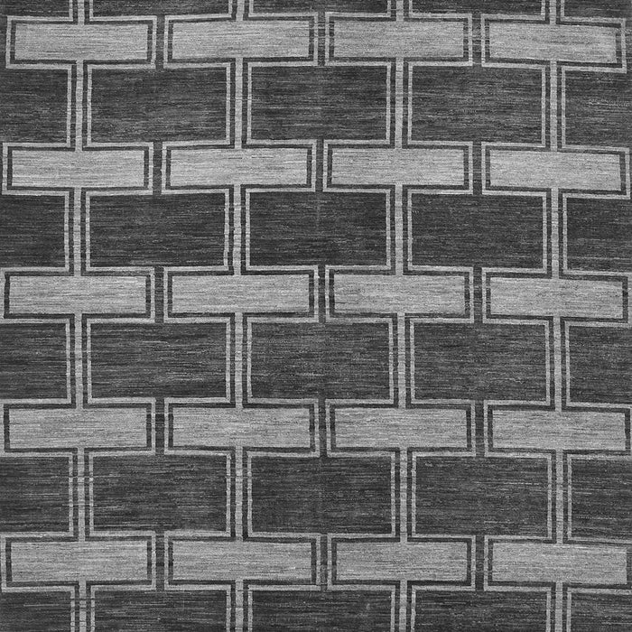 Serging Thickness of Machine Washable Abstract Gray Contemporary Rug, wshcon381gry