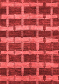 Abstract Red Contemporary Rug, con381red