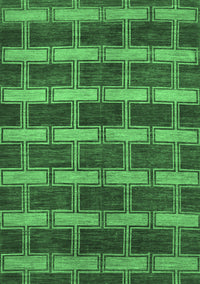 Abstract Emerald Green Contemporary Rug, con381emgrn