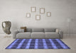 Machine Washable Abstract Blue Contemporary Rug in a Living Room, wshcon381blu