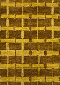 Abstract Yellow Contemporary Rug, con381yw