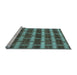 Sideview of Machine Washable Abstract Light Blue Contemporary Rug, wshcon381lblu