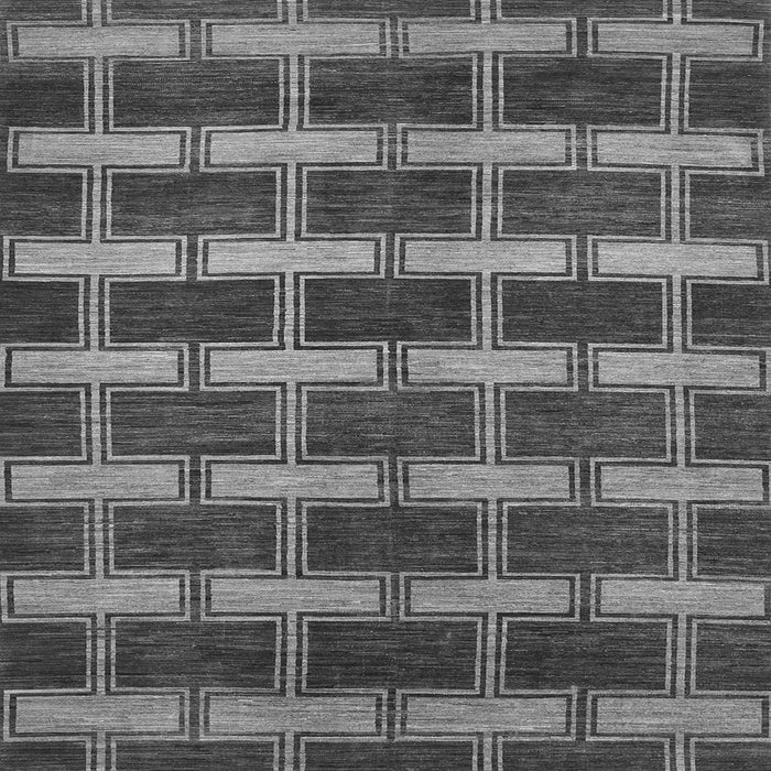 Serging Thickness of Abstract Gray Contemporary Rug, con381gry