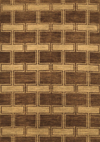 Abstract Brown Contemporary Rug, con381brn