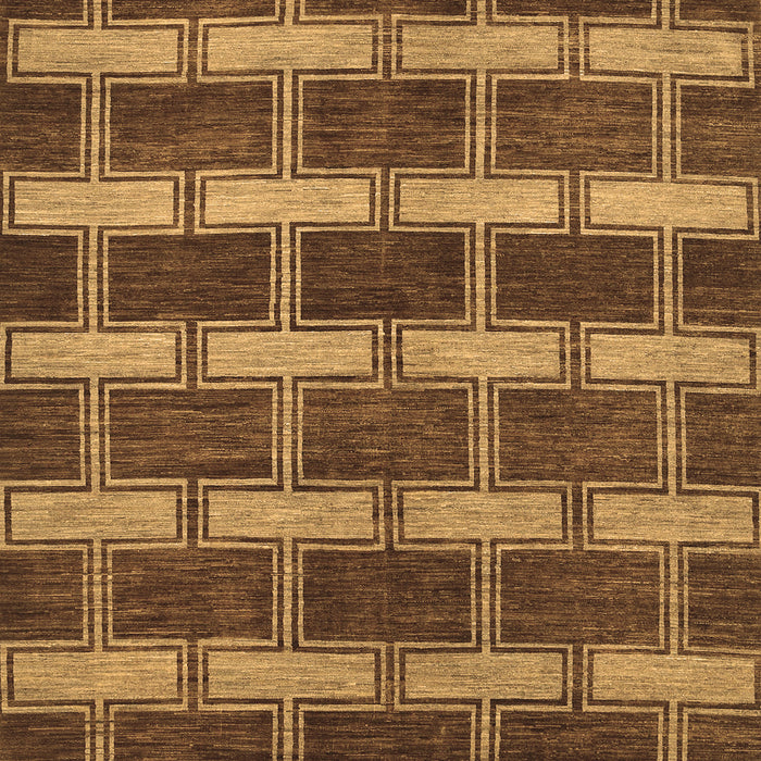 Abstract Brown Contemporary Rug, con381brn