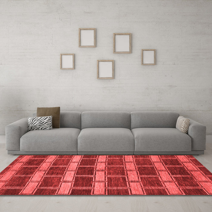 Contemporary Red Washable Rugs