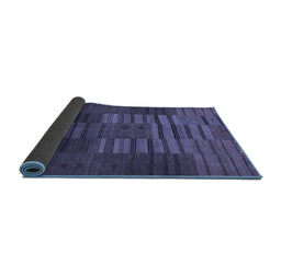 Sideview of Abstract Blue Contemporary Rug, con382blu
