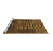 Sideview of Machine Washable Abstract Brown Contemporary Rug, wshcon382brn