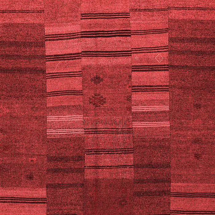 Machine Washable Abstract Red Contemporary Rug, wshcon382red