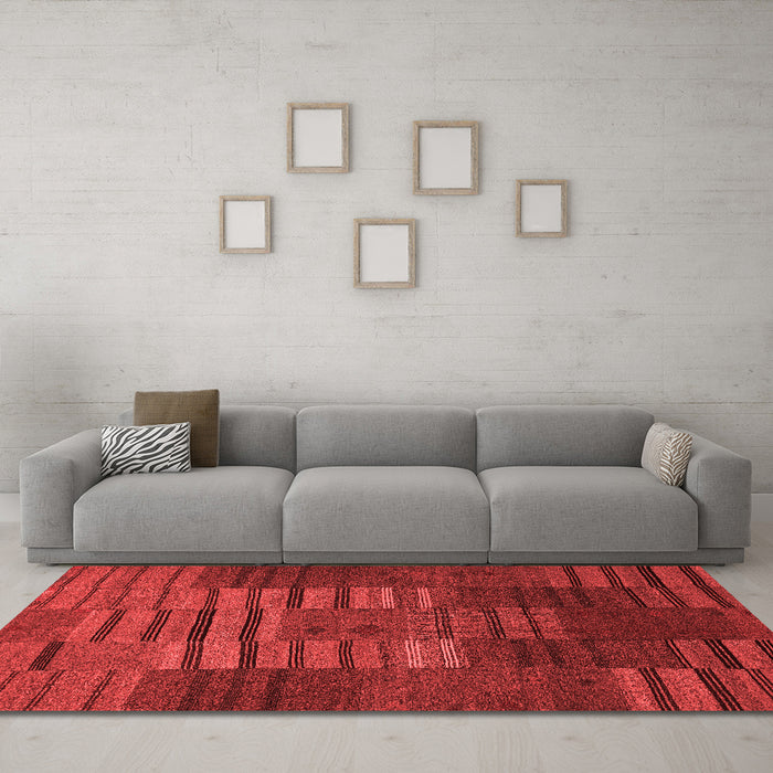 Contemporary Red Washable Rugs