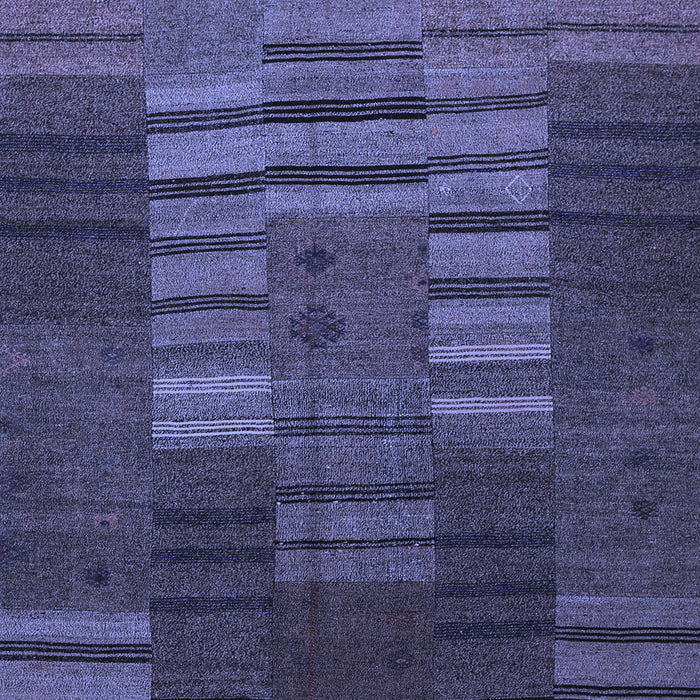 Machine Washable Abstract Blue Contemporary Rug, wshcon382blu