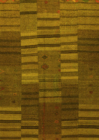 Abstract Yellow Contemporary Rug, con382yw