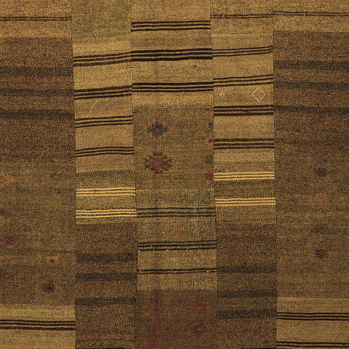Machine Washable Abstract Brown Contemporary Rug, wshcon382brn