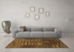 Machine Washable Abstract Brown Contemporary Rug in a Living Room,, wshcon382brn