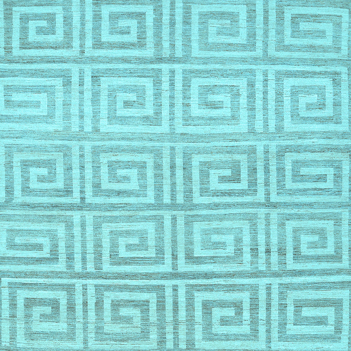 Square Abstract Light Blue Contemporary Rug, con383lblu