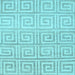 Square Abstract Light Blue Contemporary Rug, con383lblu