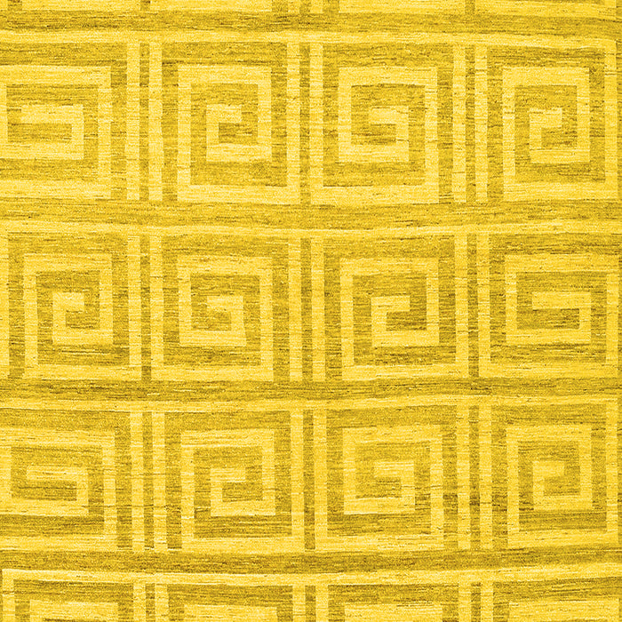 Machine Washable Abstract Yellow Contemporary Rug, wshcon383yw