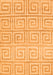 Serging Thickness of Machine Washable Abstract Orange Contemporary Area Rugs, wshcon383org