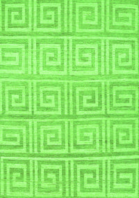 Abstract Green Contemporary Rug, con383grn