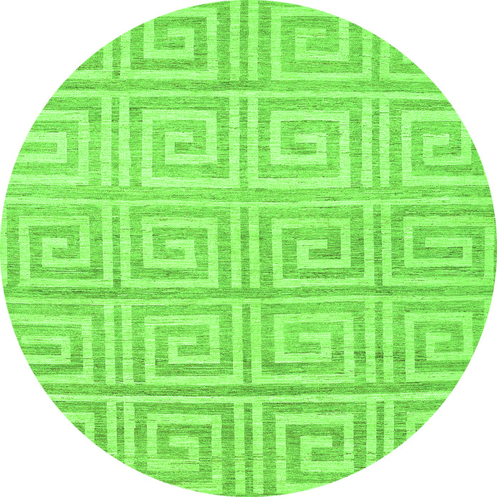 Square Abstract Green Contemporary Rug, con383grn