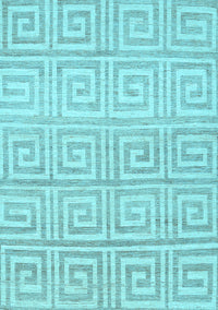 Abstract Light Blue Contemporary Rug, con383lblu