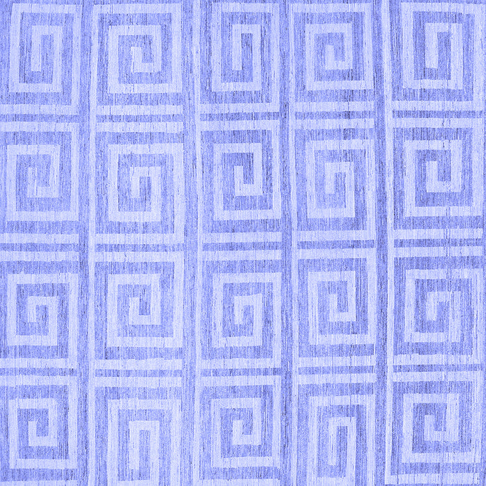 Square Abstract Blue Contemporary Rug, con383blu