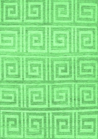 Abstract Emerald Green Contemporary Rug, con383emgrn