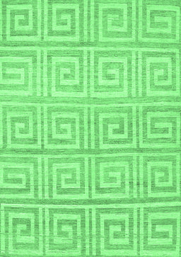 Abstract Emerald Green Contemporary Rug, con383emgrn