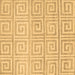 Square Abstract Brown Contemporary Rug, con383brn