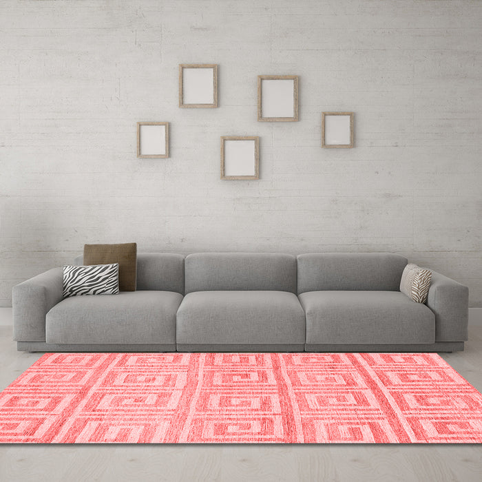 Contemporary Red Washable Rugs