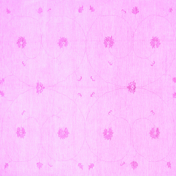 Square Machine Washable Solid Purple Modern Area Rugs, wshcon384pur