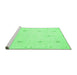 Sideview of Machine Washable Solid Emerald Green Modern Area Rugs, wshcon384emgrn