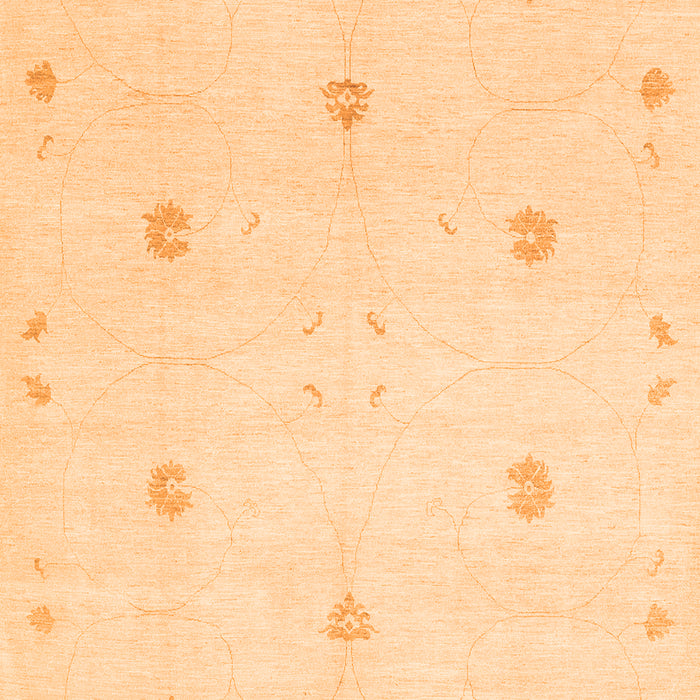Solid Orange Modern Rug, con384org