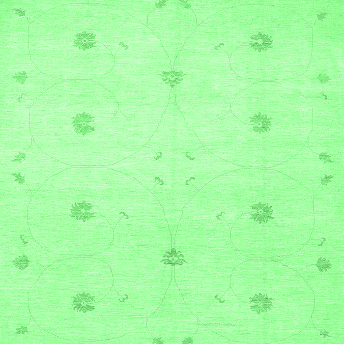 Square Solid Emerald Green Modern Rug, con384emgrn