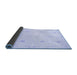 Sideview of Solid Blue Modern Rug, con384blu