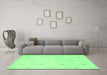 Machine Washable Solid Emerald Green Modern Area Rugs in a Living Room,, wshcon384emgrn