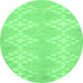 Round Solid Emerald Green Modern Rug, con385emgrn